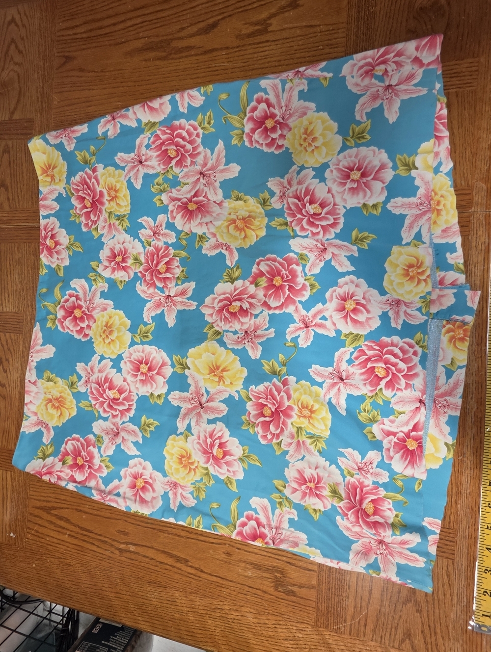 Jones New York Signature Blue Multicolor Floral Zip Pencil Skirt 20W